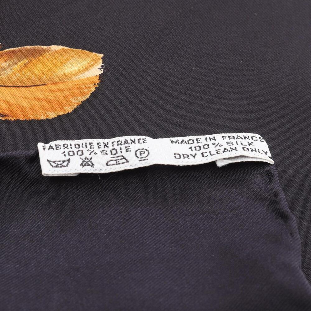 HERMES Black Silk Scarf - Picture 3 of 8